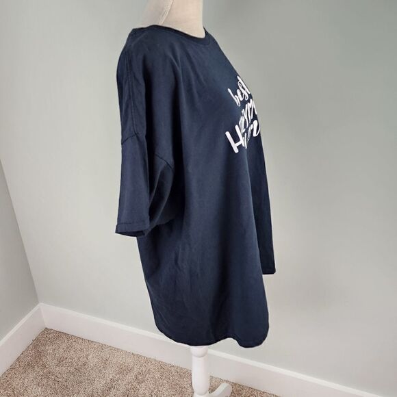 FRUIT  OF THE LOOM HONEYMOON SHIRT WITH MINNI MOUSE SIZE   2X NAVY BLUE - Picture 2 of 6